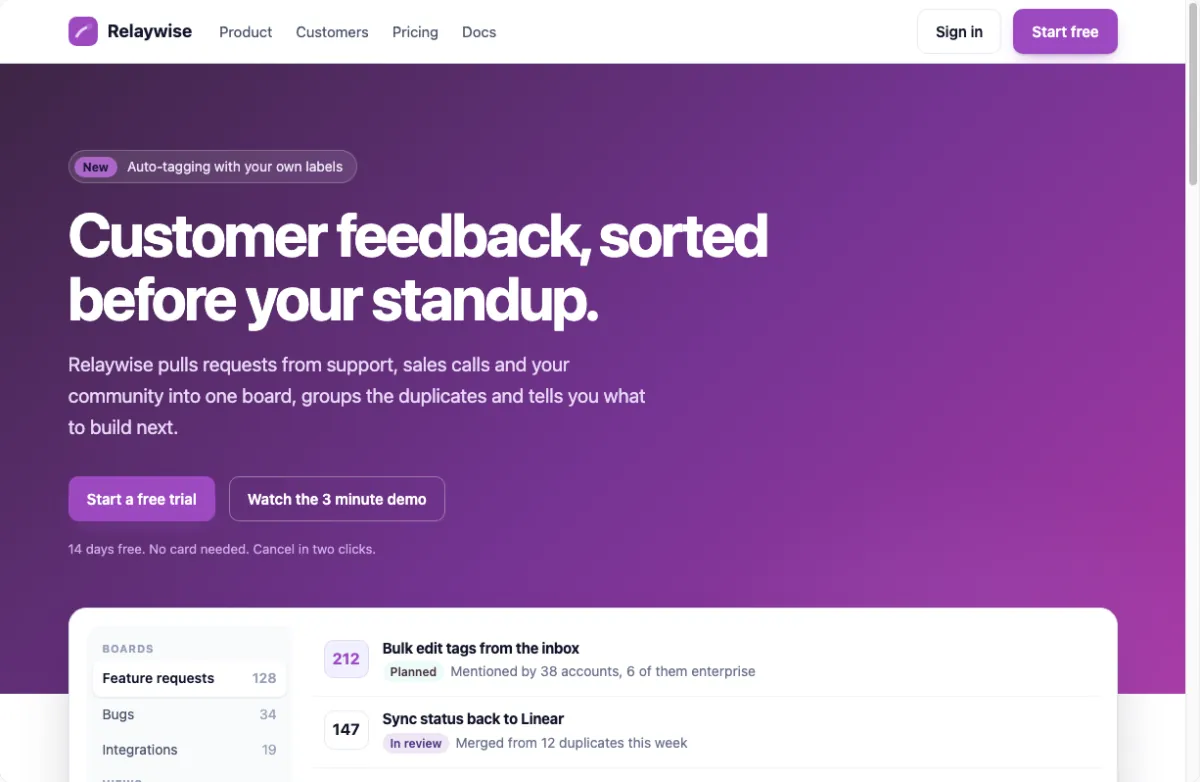 Recolor's landing page sample repainted in the Orchid palette
