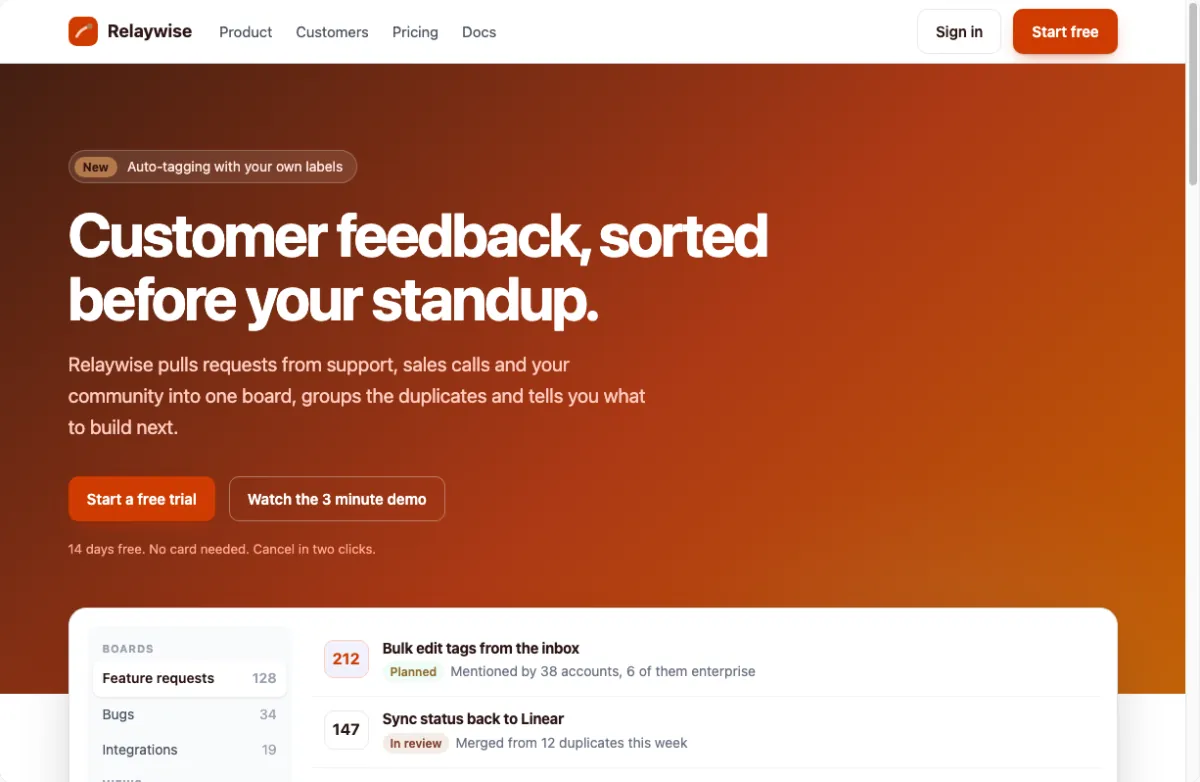 Recolor's landing page sample repainted in the Spice market palette